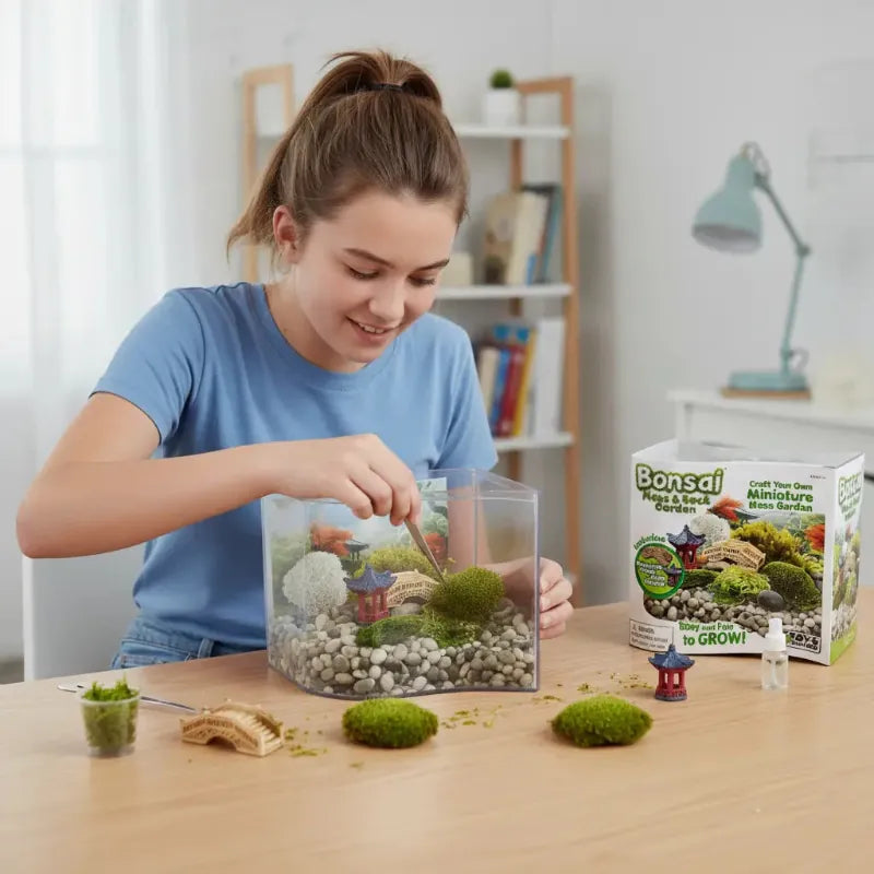 Silver Circle Plant Growing Kits Bonsai Moss & Rock Garden