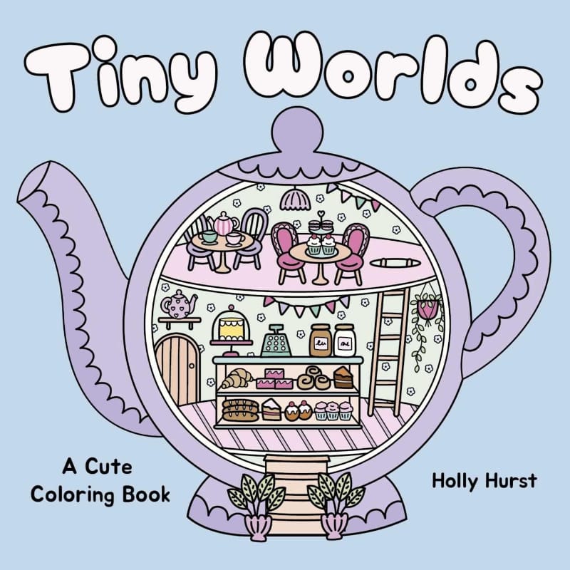 Simon and Schuster Coloring & Painting Books Tiny Worlds Cute Coloring Book: A Cute Coloring Book