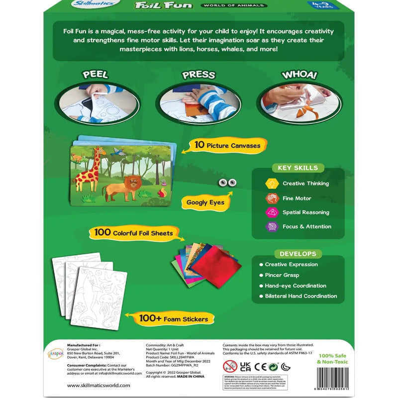 Skillmatics Art & Craft Activity Kits Default Foil Fun - World of Animals