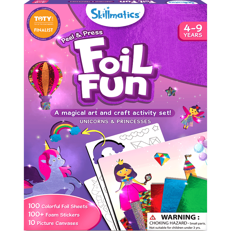 Skillmatics Art & Craft Activity Kits Foil Fun - Unicorns & Princesses
