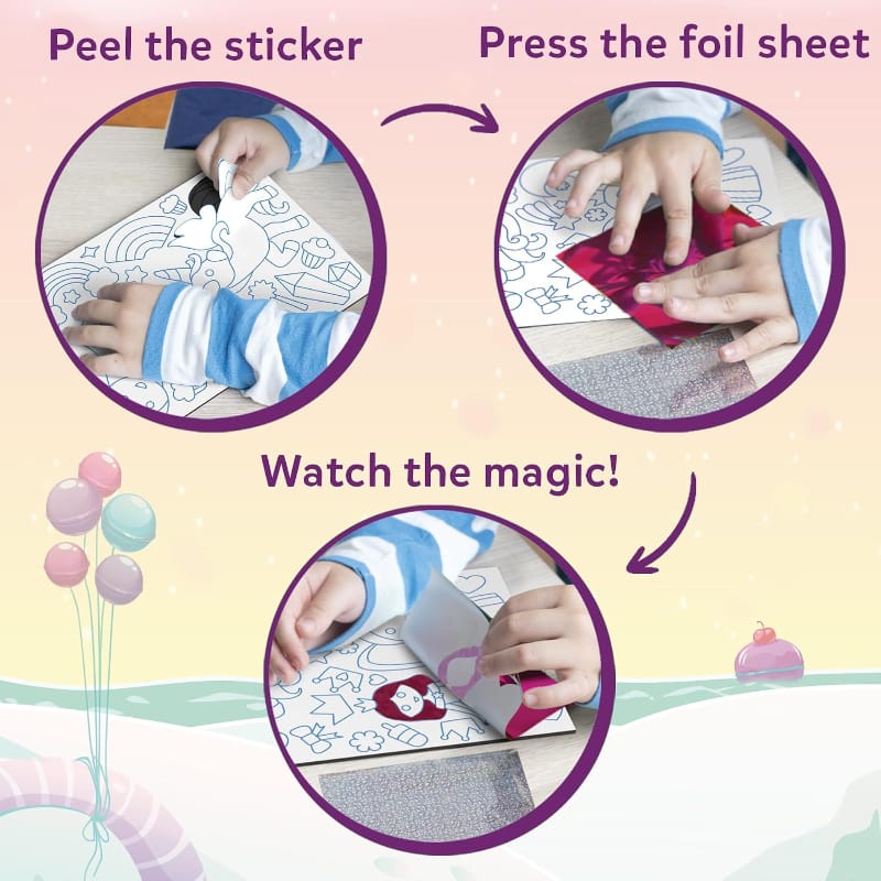 Skillmatics Art & Craft Activity Kits Foil Fun - Unicorns & Princesses