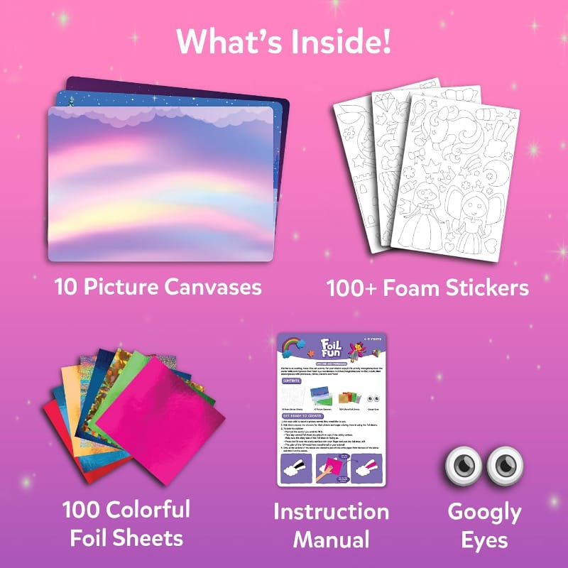 Skillmatics Art & Craft Activity Kits Foil Fun - Unicorns & Princesses
