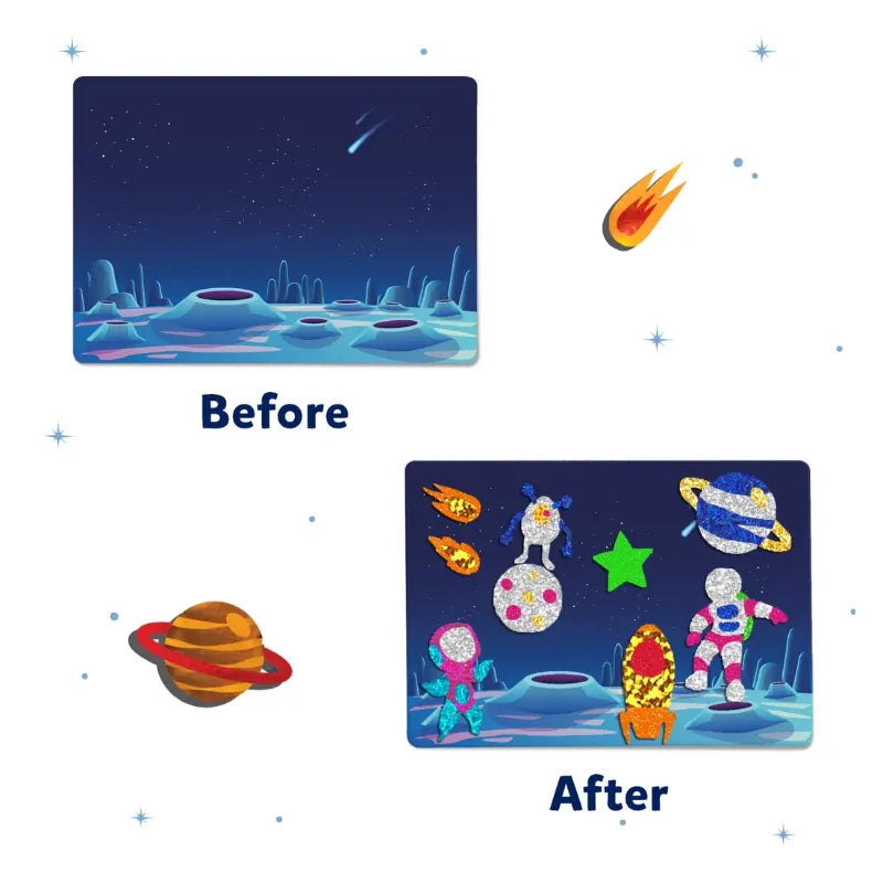 Skillmatics Art & Craft Activity Kits Foil Fun - Up in Space