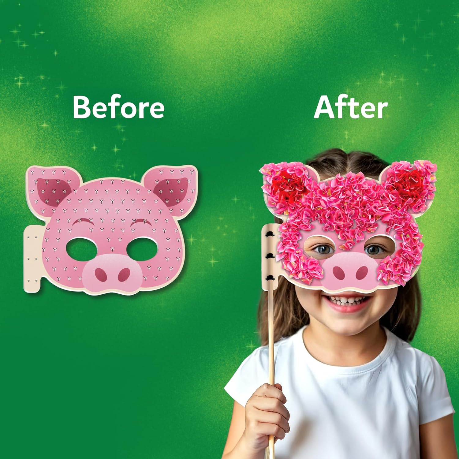 Skillmatics Art & Craft Activity Kits Poke in Art - Animal Masks
