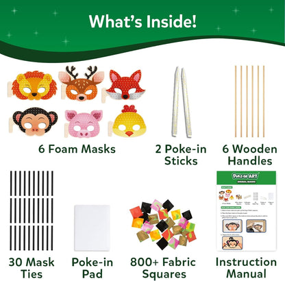 Skillmatics Art & Craft Activity Kits Poke in Art - Animal Masks
