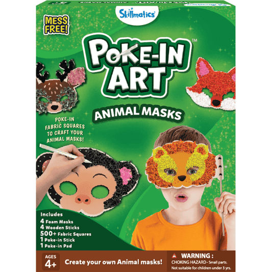 Skillmatics Art & Craft Activity Kits Poke in Art - Animal Masks