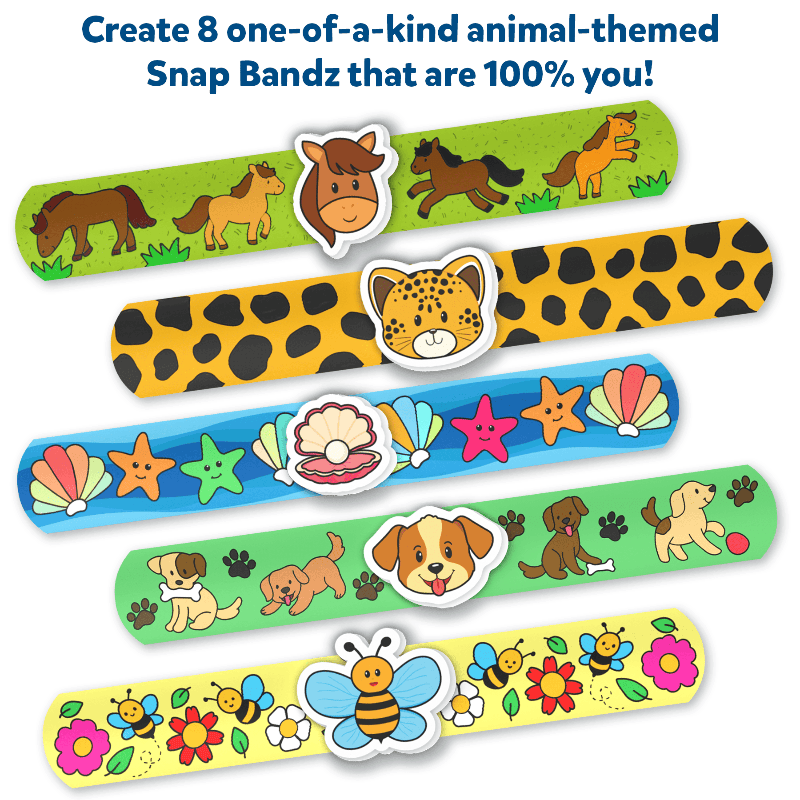 Skillmatics Art & Craft Activity Kits Snap Bandz Animal Friends