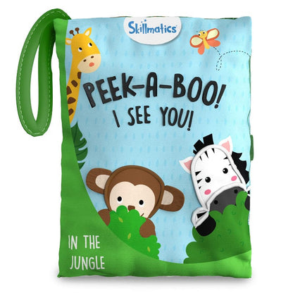 Skillmatics Infant Sensory Toys Peek-A-Boo Soft Book - Jungle