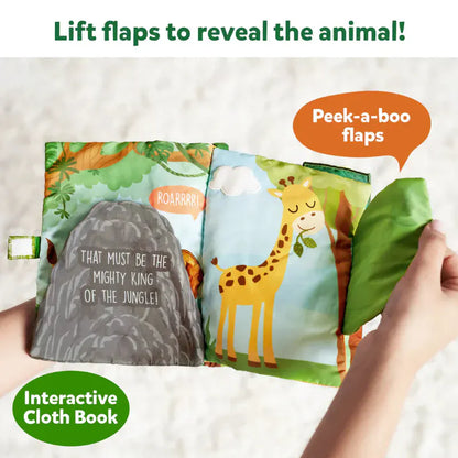 Skillmatics Infant Sensory Toys Peek-A-Boo Soft Book - Jungle