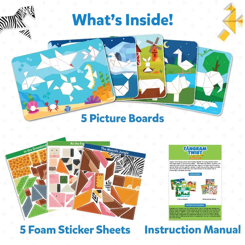 Skillmatics Sticker Activity Sets Tanagram Twist Animals