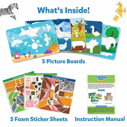 Skillmatics Sticker Activity Sets Tanagram Twist Animals