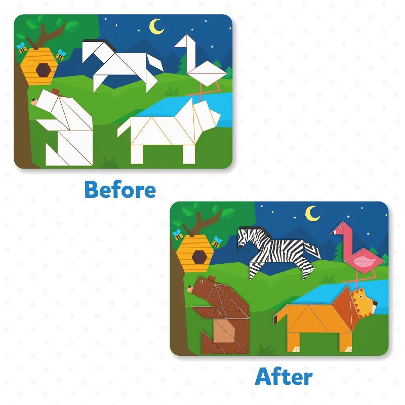 Skillmatics Sticker Activity Sets Tanagram Twist Animals