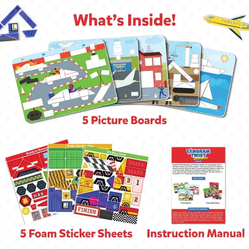 Skillmatics Sticker Activity Sets Tanagrams Things That Go