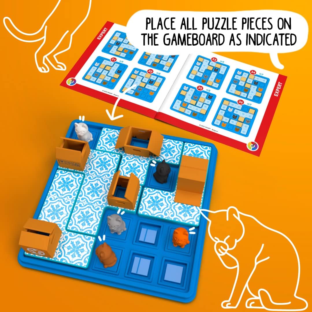 Smart Games Brain Teaser Games Cats & Boxes