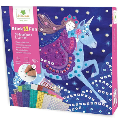Speedy Monkey Art & Craft Activity Kits Stick n Fun - Unicorn Mosaics