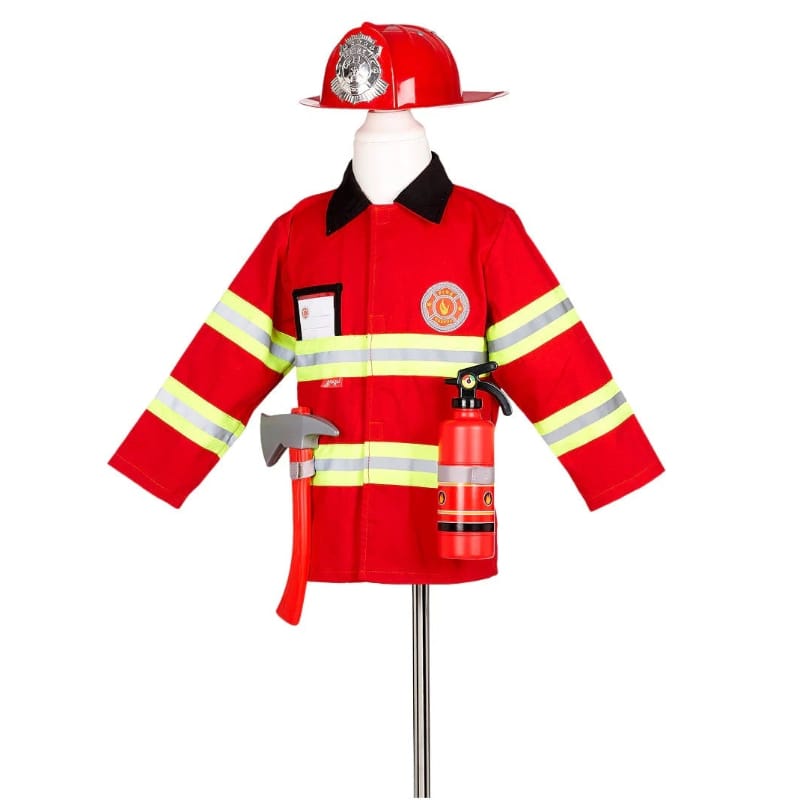 Speedy Monkey Dress Up Outfits Fireman Suit with Accessories (4-7 yrs)