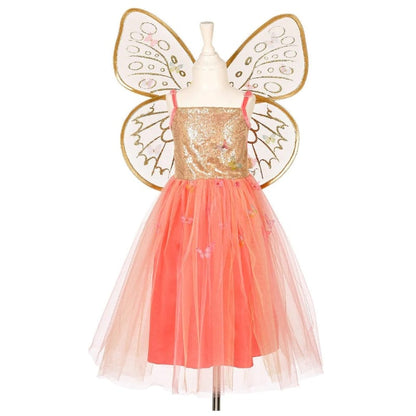 Speedy Monkey Dress Up Outfits Joanna Fairy Dress & Wings Set - Orange (3-4 yrs)