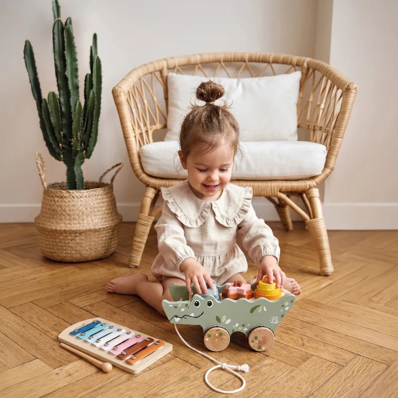 Speedy Monkey Pull-Along Toys Crocodile Xylophone Activity Set