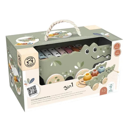 Speedy Monkey Pull-Along Toys Crocodile Xylophone Activity Set