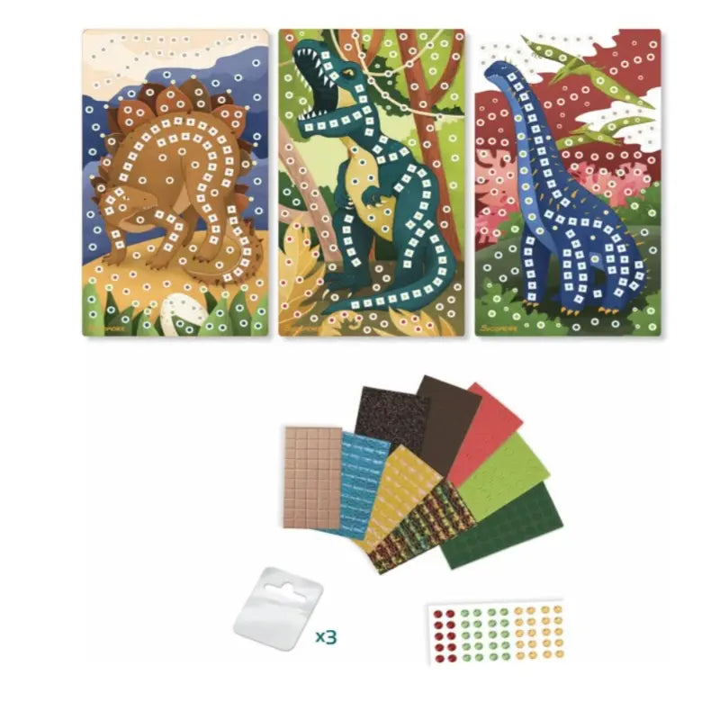 Speedy Monkey Sticker Activity Sets Stick n Fun - Dinosaur Mosaics