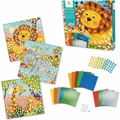 Speedy Monkey Sticker Activity Sets Stick n Fun - Savannah Animal Mosaics