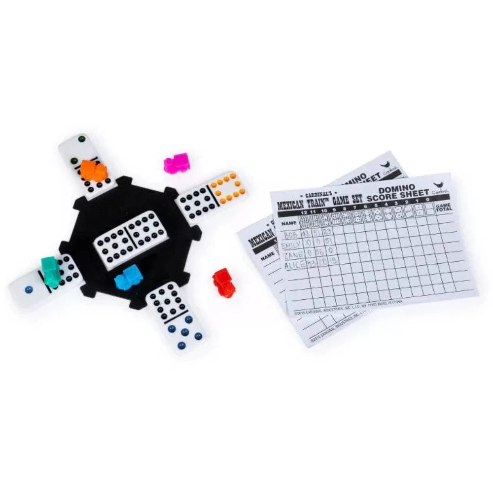 Spin Master Domino Games Mexican Train Dominoes with Carrying Case