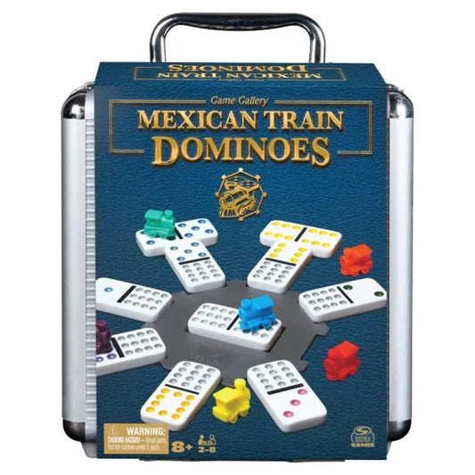Spin Master Domino Games Mexican Train Dominoes with Carrying Case