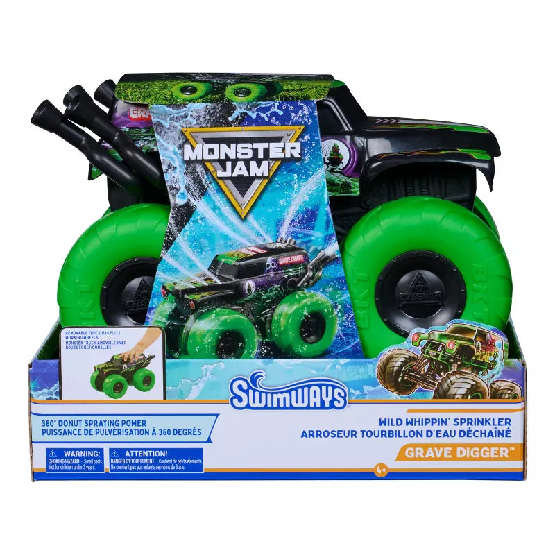 Spin Master Water Toys Monster Jam Grave Digger Wild Whippin' Sprinkler