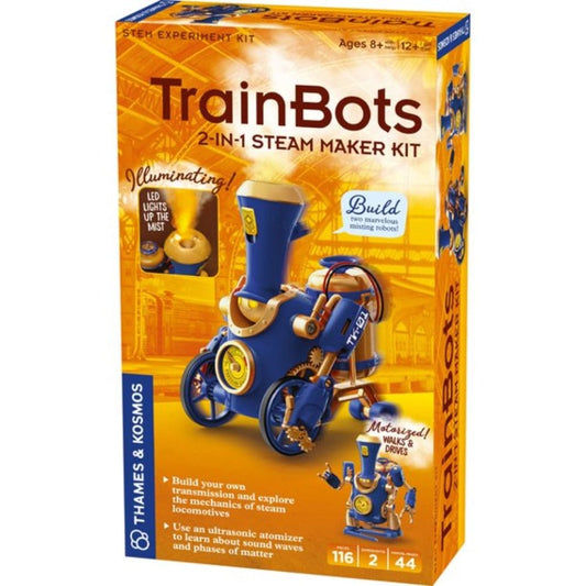 Thames & Kosmos Robot Kits Trainbots 2-in-1 Steam Maker Kit