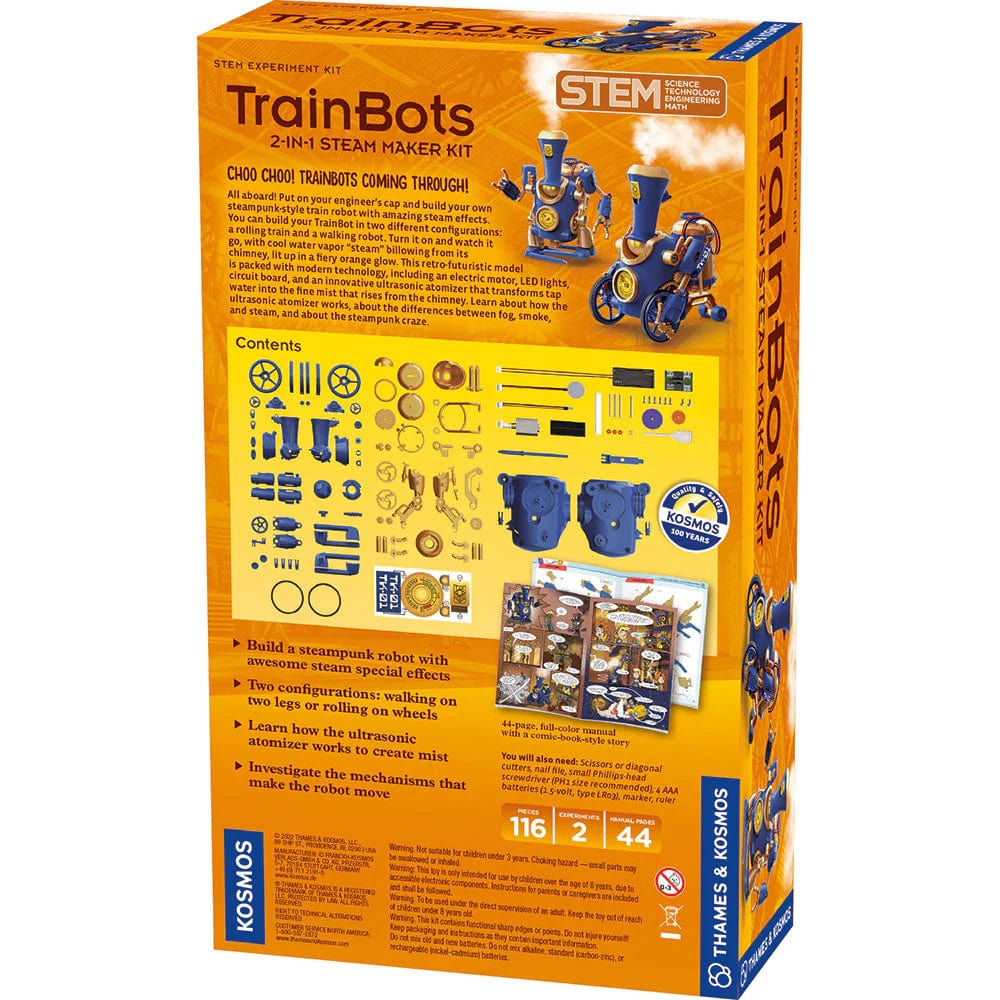 Thames & Kosmos Robot Kits Trainbots 2-in-1 Steam Maker Kit