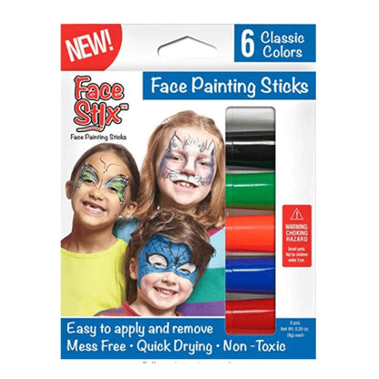 The Pencil Grip Coloring & Painting Kits Face Paint Stix 6 Pack