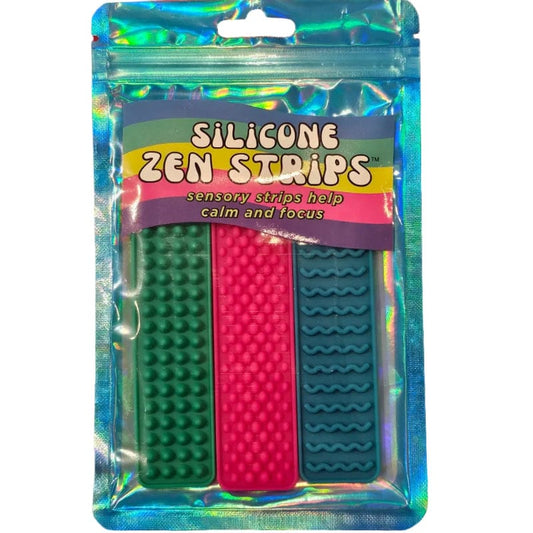 The Pencil Grip Fidget Toys Silicone Zen Strip 3 Pack (Solid Colors)