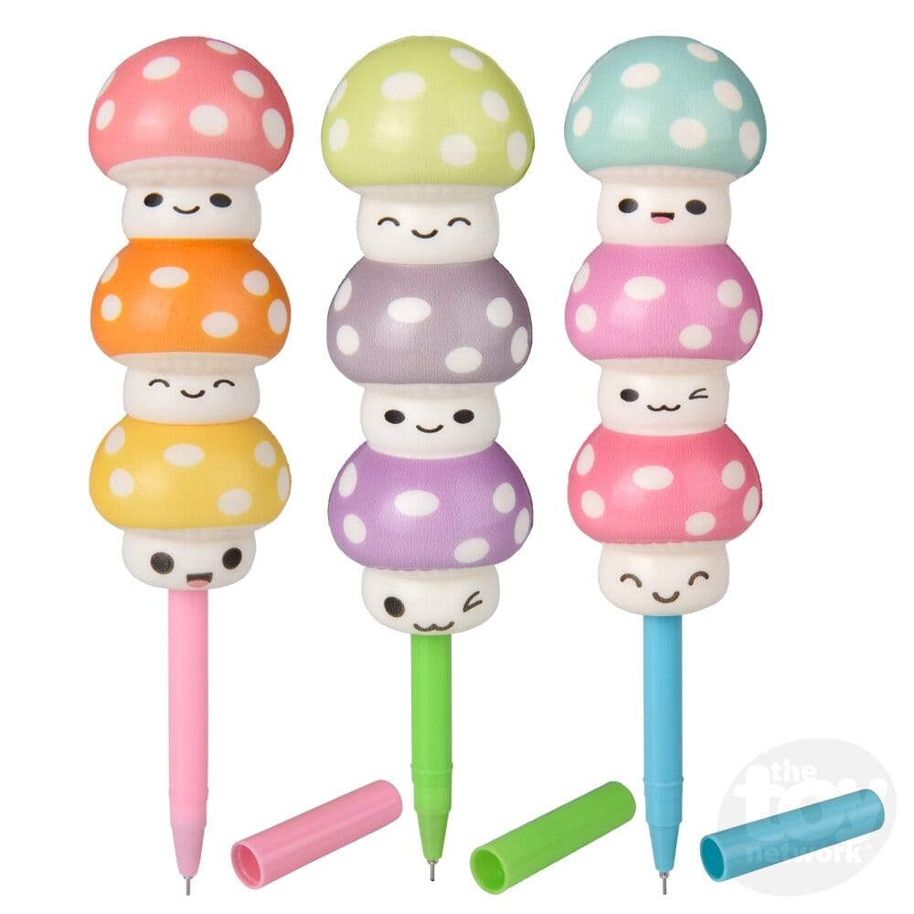 The Toy Network Markers, Pens, Brushes & Crayons Squish Mushroom Pen (Assorted Styles)
