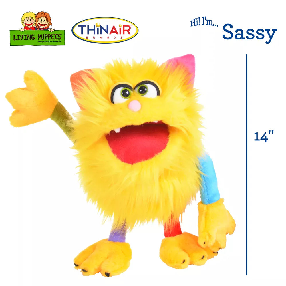 Thin Air Brands Hand Puppets Default Sassy Yellow Monster Puppet