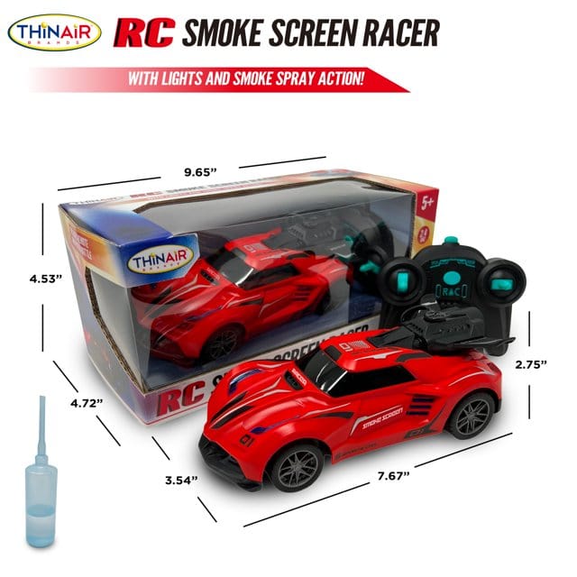Thin Air Brands Remote Controlled Toys Default RC Smoke Screen Racer (Red)