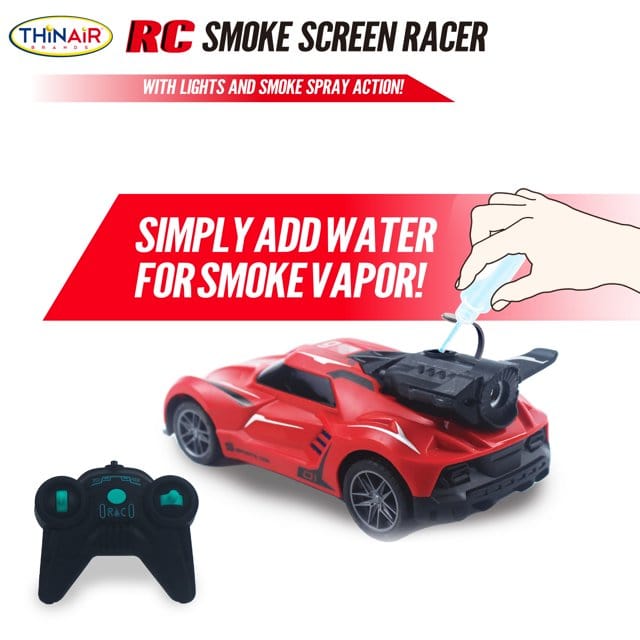 Thin Air Brands Remote Controlled Toys Default RC Smoke Screen Racer (Red)