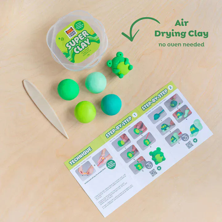 Tiger Tribe Clay Arts & Crafts Super Clay - Jungle (Greens)