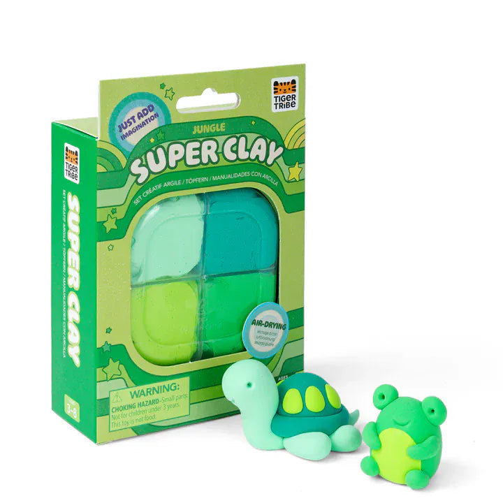 Tiger Tribe Clay Arts & Crafts Super Clay - Jungle (Greens)