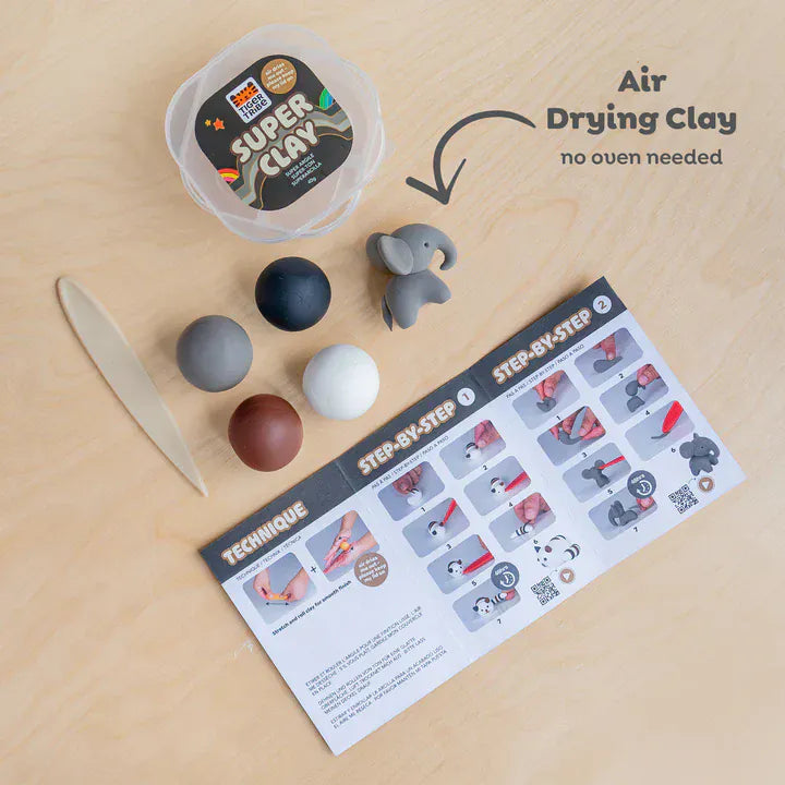 Tiger Tribe Clay Arts & Crafts Super Clay - Moonrise (Neutrals)