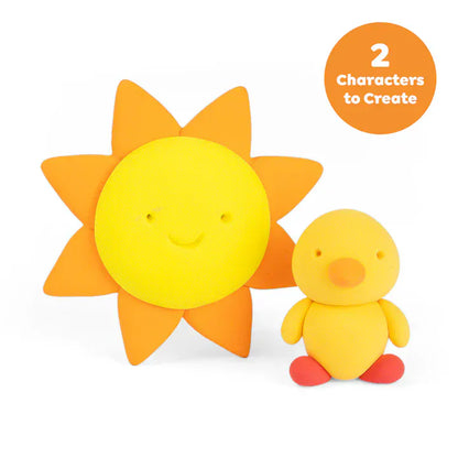 Tiger Tribe Clay Arts & Crafts Super Clay - Sunrise (Yellow & Orange)