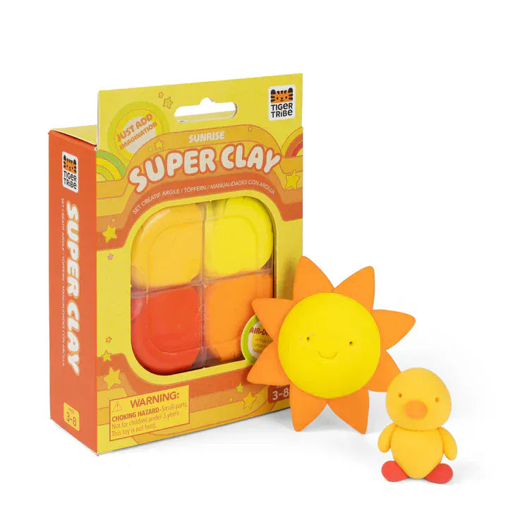 Tiger Tribe Clay Arts & Crafts Super Clay - Sunrise (Yellow & Orange)