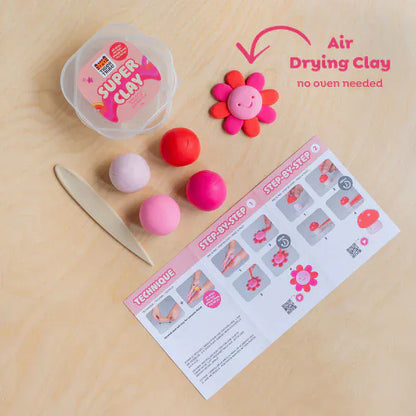Tiger Tribe Clay Arts & Crafts Super Clay - Sunset (Pink & Red)