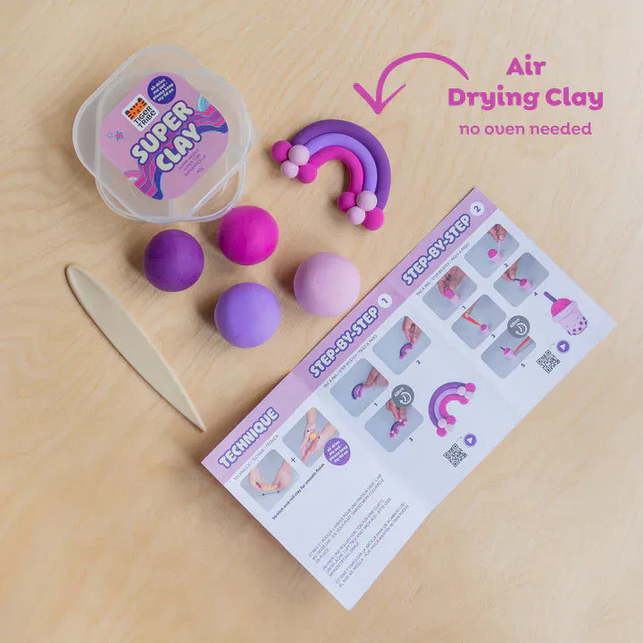 Tiger Tribe Clay Arts & Crafts Super Clay - Twilight (Purples)