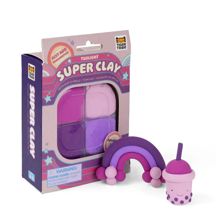 Tiger Tribe Clay Arts & Crafts Super Clay - Twilight (Purples)
