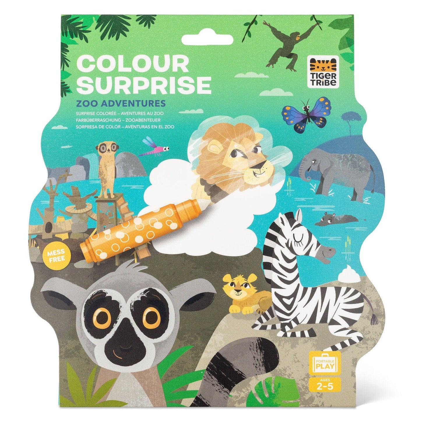 Tiger Tribe Coloring & Painting Books Colour Surprise - Zoo Adventures