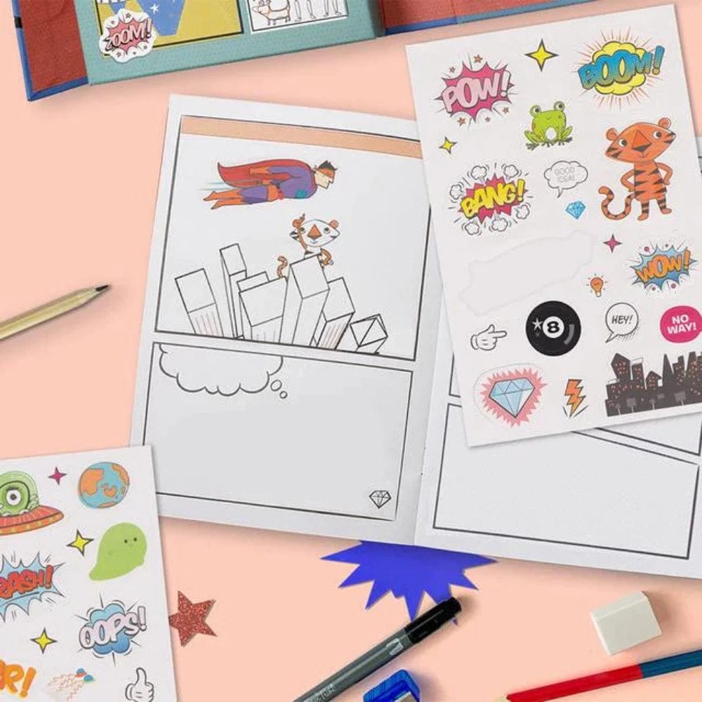 Tiger Tribe Coloring & Painting Kits Comic Book Kit