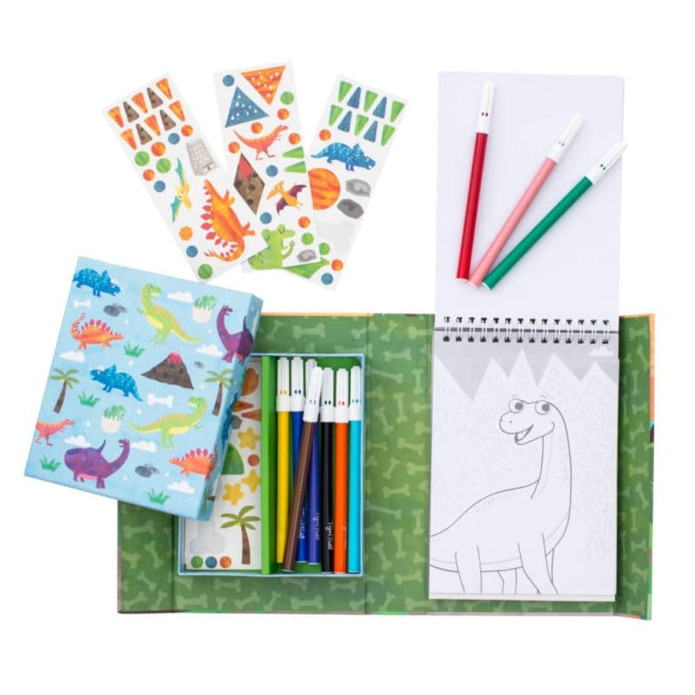 Tiger Tribe Coloring & Painting Kits Dinosaur Coloring Set