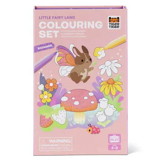 Tiger Tribe Coloring & Painting Kits Shimmer Coloring Set - Little Fairy Land
