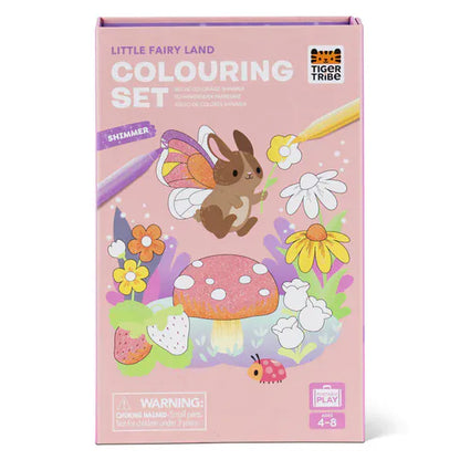 Tiger Tribe Coloring & Painting Kits Shimmer Coloring Set - Little Fairy Land