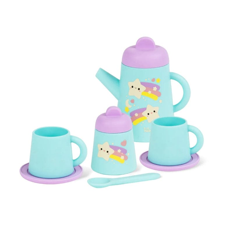 Tiger Tribe Pretend Play Default HOLIDAY Starlight Party Silicone Tea Set